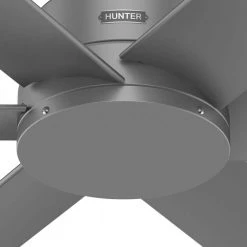 Kennicott 52 in. Outdoor Matte Silver Ceiling Fan with Wall Control by Hunter -Hunter Sales matte silver hunter ceiling fans without lights 51179 1d 1000