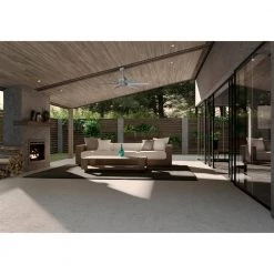 Kennicott 52 in. Outdoor Matte Silver Ceiling Fan with Wall Control by Hunter -Hunter Sales matte silver hunter ceiling fans without lights 51179 40 1000