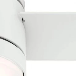 Dublin 44 in. LED Indoor Matte White Ceiling Fan with Light Kit and Remote by Hunter -Hunter Sales matte white hunter ceiling fans with lights 50022 1d 1000