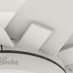 Overton 72 in. Outdoor Matte White Ceiling Fan with Light Kit and Wall Switch by Hunter -Hunter Sales matte white hunter ceiling fans with lights 50717 c3 1000