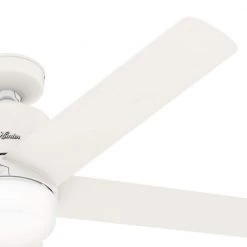 Stylus 52 in. Indoor Matte White Smart Ceiling Fan with Light and Remote Control by Hunter -Hunter Sales matte white hunter ceiling fans with lights 51197 1d 1000