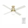 Hepburn 52 in. LED Indoor Modern Brass Ceiling Fan by Hunter 2 Hepburn 52 in. LED Indoor Modern Brass Ceiling Fan by Hunter -Hunter Sales modern brass hunter ceiling fans with lights 59320 64 1000