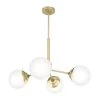 Hepburn 4 Light Modern Gold Brass Chandelier Bedroom Light by Hunter -Hunter Sales modern brass hunter chandeliers 19016 64 1000
