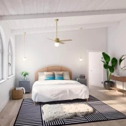 Hepburn 1 Light Modern Gold Brass Pendant Bedroom Light by Hunter -Hunter Sales modern brass hunter chandeliers 19018 1f 1000