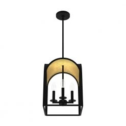 Dukestown 4 Light Natural Iron Gold Leaf Lantern Pendant Kitchen Light by Hunter -Hunter Sales natural iron gold leaf hunter chandeliers 19080 4f 1000