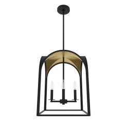 Dukestown 4 Light Natural Iron Gold Leaf Mini Pendant Kitchen Light by Hunter