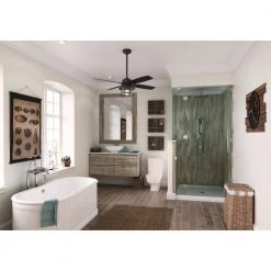 Port Royale 52 in. LED Indoor/Outdoor Natural Iron Ceiling Fan with Light and Remote by Hunter -Hunter Sales natural iron hunter ceiling fans with lights 50391 31 1000