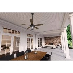 Candle Bay 52 in. Indoor/Outdoor Natural Iron Ceiling Fan with Light Kit and Remote by Hunter 17 Candle Bay 52 in. Indoor/Outdoor Natural Iron Ceiling Fan with Light Kit and Remote by Hunter -Hunter Sales natural iron hunter ceiling fans with lights 50948 40 1000