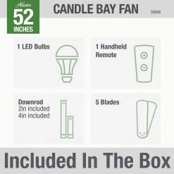 Candle Bay 52 in. Indoor/Outdoor Natural Iron Ceiling Fan with Light Kit and Remote by Hunter 20 Candle Bay 52 in. Indoor/Outdoor Natural Iron Ceiling Fan with Light Kit and Remote by Hunter -Hunter Sales natural iron hunter ceiling fans with lights 50948 66 1000