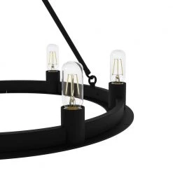 Saddlewood 6 Light Natural Iron Circular Chandelier Kitchen Light by Hunter -Hunter Sales natural iron hunter chandeliers 19033 66 1000