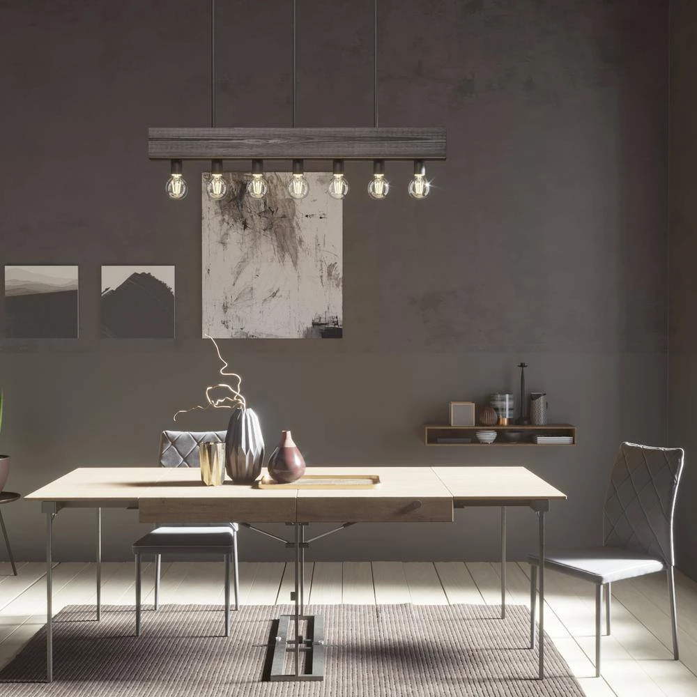 Donelson 7 Light Natural Iron Linear Chandelier Kitchen Light by Hunter 5 Donelson 7 Light Natural Iron Linear Chandelier Kitchen Light by Hunter - Image 3