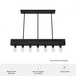 Donelson 7 Light Natural Iron Linear Chandelier Kitchen Light by Hunter 14 Donelson 7 Light Natural Iron Linear Chandelier Kitchen Light by Hunter -Hunter Sales natural iron hunter chandeliers 19057 a0 1000