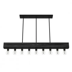 Donelson 9 Light Natural Iron Linear Chandelier Kitchen Light by Hunter -Hunter Sales natural iron hunter chandeliers 19059 fa 1000