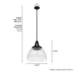 Cypress Grove 1 Light Natural Iron Island Pendant Light with Clear Holophane Glass Shade Dining Room Light by Hunter 15 Cypress Grove 1 Light Natural Iron Island Pendant Light with Clear Holophane Glass Shade Dining Room Light by Hunter -Hunter Sales natural iron hunter chandeliers 19251 66 1000