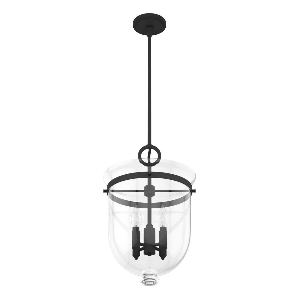 Belltown 4 Light Natural Iron Island Pendant Light with Clear Glass Shade Dining Room Light by Hunter 10 Belltown 4 Light Natural Iron Island Pendant Light with Clear Glass Shade Dining Room Light by Hunter - Image 8