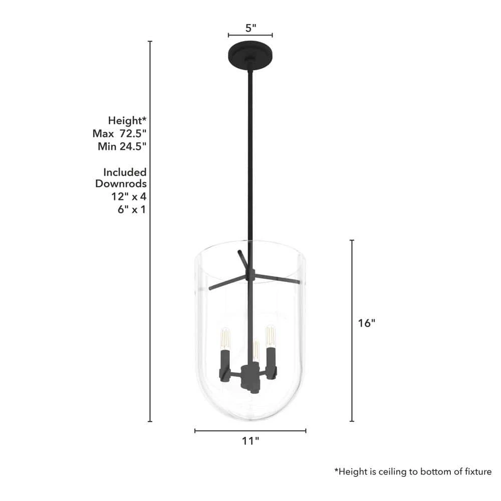 Sacha 3 Light Natural Iron Island Pendant Light with Clear Glass Shade Dining Room Light by Hunter 9 Sacha 3 Light Natural Iron Island Pendant Light with Clear Glass Shade Dining Room Light by Hunter - Image 7