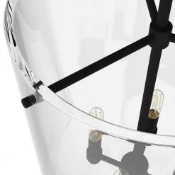 Sacha 4 Light Natural Iron Island Pendant Light with Clear Glass Shade Living Room Light by Hunter -Hunter Sales natural iron hunter chandeliers 19320 4f 1000