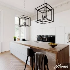 Doherty 4-Light Natural Iron Island Chandelier by Hunter -Hunter Sales natural iron hunter chandeliers 19408 40 1000