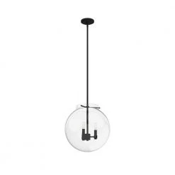 Sacha 3-Light Natural Iron Island Pendant Light with Clear Glass Shade by Hunter