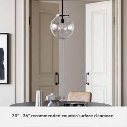 Sacha 1-Light Natural Iron Island Pendant Light with Clear Glass Shade by Hunter -Hunter Sales natural iron hunter chandeliers 19660 66 1000