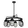 Starklake 6 Light Natural Iron Circular Chandelier with Metal Shades Kitchen Light by Hunter -Hunter Sales natural iron hunter chandeliers 19666 64 1000