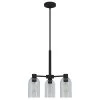 Lochemeade 3 Light Natural Iron Chandelier with Smoked Glass Shades Kitchen Light by Hunter