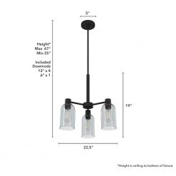 Lochemeade 3 Light Natural Iron Chandelier with Smoked Glass Shades Kitchen Light by Hunter -Hunter Sales natural iron hunter chandeliers 19707 66 1000
