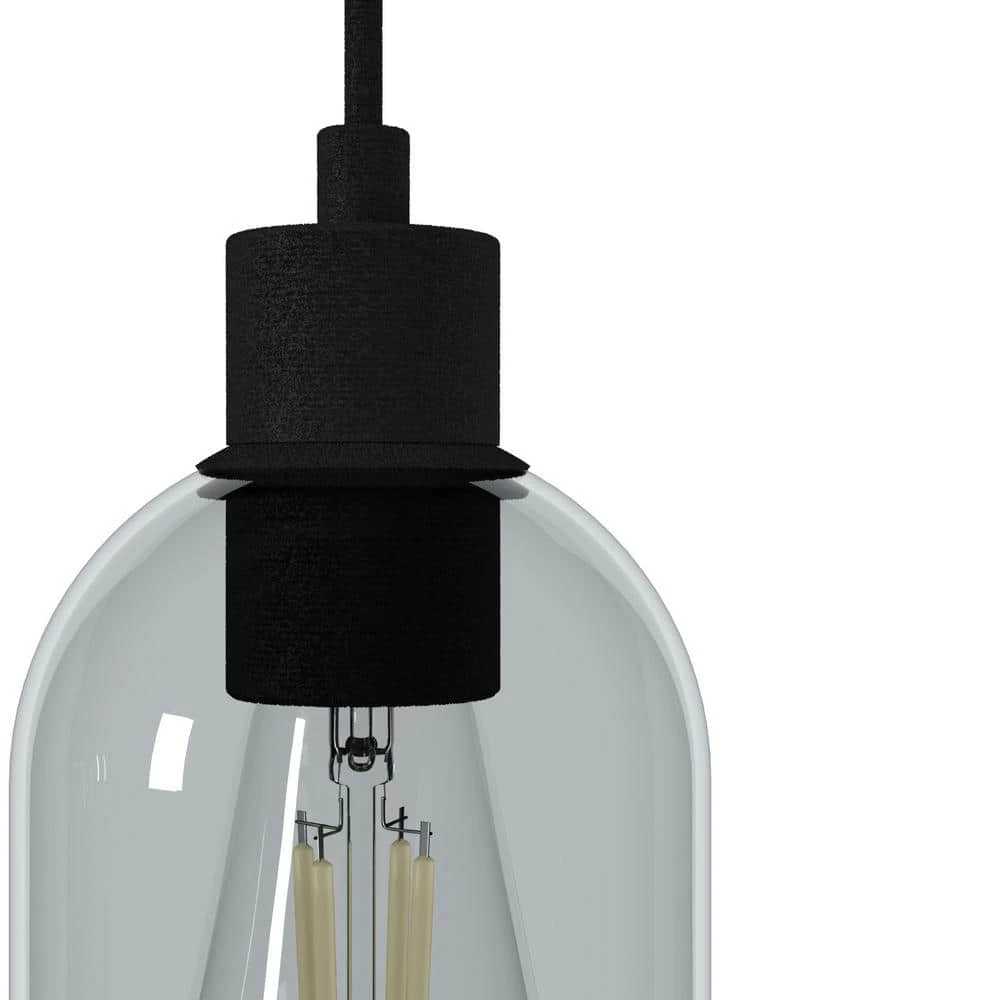 Lochemeade 3 Light Natural Iron Shaded Chandelier with Smoked Glass Shades Kitchen Light by Hunter 5 Lochemeade 3 Light Natural Iron Shaded Chandelier with Smoked Glass Shades Kitchen Light by Hunter - Image 3