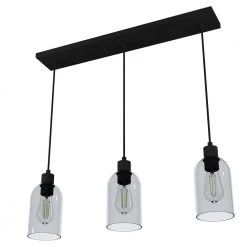 Lochemeade 3 Light Natural Iron Shaded Chandelier with Smoked Glass Shades Kitchen Light by Hunter 16 Lochemeade 3 Light Natural Iron Shaded Chandelier with Smoked Glass Shades Kitchen Light by Hunter -Hunter Sales natural iron hunter chandeliers 19717 c3 1000