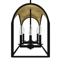 Dukestown 8-Light Natural Iron Island Chandelier with Gold Leaf Detailing by Hunter 15 Dukestown 8-Light Natural Iron Island Chandelier with Gold Leaf Detailing by Hunter -Hunter Sales natural iron hunter chandeliers 19731 1d 1000