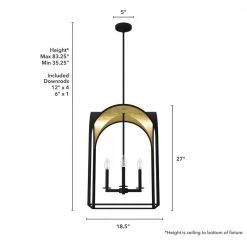 Dukestown 4-Light Natural Iron Lantern Pendant Light by Hunter 12 Dukestown 4-Light Natural Iron Lantern Pendant Light by Hunter -Hunter Sales natural iron hunter chandeliers 19733 66 1000