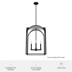 Dukestown 4-Light Natural Iron Lantern Pendant Light by Hunter -Hunter Sales natural iron hunter chandeliers 19734 c3 1000