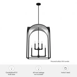 Dukestown 8-Light Natural Iron Lantern Pendant Light with Silver Detail by Hunter -Hunter Sales natural iron hunter chandeliers 19736 c3 1000