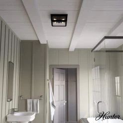 Felippe 12 in. 4 Light Natural Iron Flush Mount Bathroom Light by Hunter -Hunter Sales natural iron hunter flush mount lights 19269 40 1000