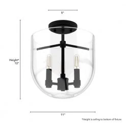 Sacha 11 in. 3 Light Natural Iron Semi Flush Mount Bedroom Light by Hunter 16 Sacha 11 in. 3 Light Natural Iron Semi Flush Mount Bedroom Light by Hunter -Hunter Sales natural iron hunter flush mount lights 19322 77 1000