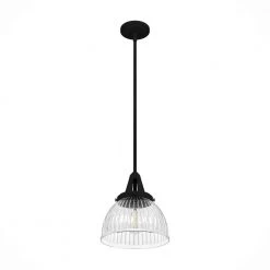 Cypress Grove 1 light Natural Iron Island Pendant Light with Clear Holophane Glass Shade Dining Room Light by Hunter -Hunter Sales natural iron hunter pendant lights 19247 c3 1000