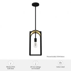 Dukestown 1-Light Natural Iron Lantern Pendant Light with Gold Lead Detail by Hunter -Hunter Sales natural iron hunter pendant lights 19737 c3 1000