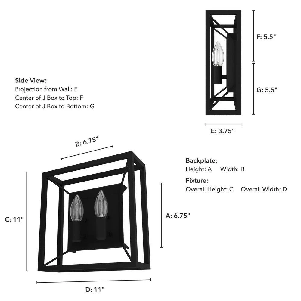 Doherty 2-Light Natural Iron Wall Sconce by Hunter 8 Doherty 2-Light Natural Iron Wall Sconce by Hunter - Image 6