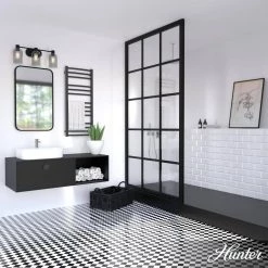 Lochemeade 22.5 in. 3 Light Natural Iron Vanity Light with Smoked Glass Shades Bathroom Light by Hunter -Hunter Sales natural iron hunter vanity lighting 19709 40 1000