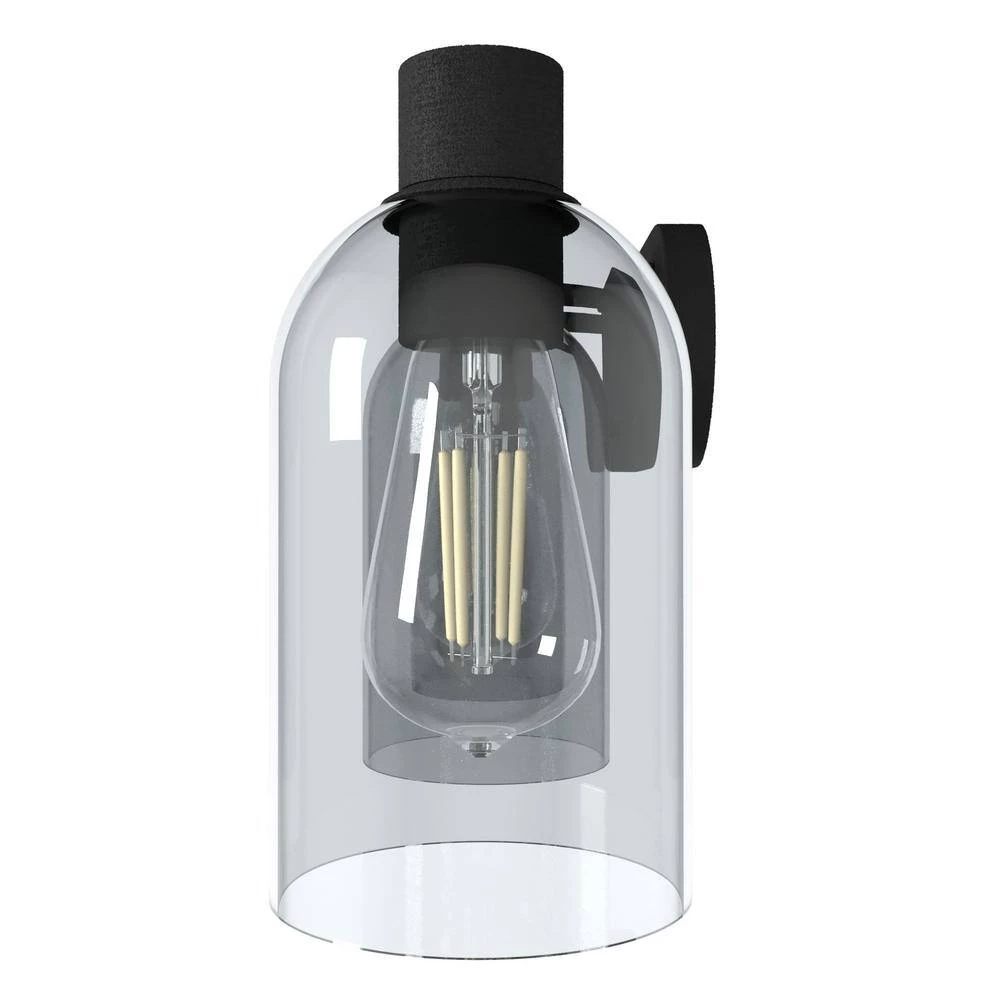 Lochemeade 28.5 in. 4 Light Natural Iron Vanity Light with Smoked Glass Shades Bathroom Light by Hunter 9 Lochemeade 28.5 in. 4 Light Natural Iron Vanity Light with Smoked Glass Shades Bathroom Light by Hunter - Image 7