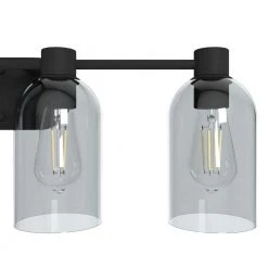 Lochemeade 28.5 in. 4 Light Natural Iron Vanity Light with Smoked Glass Shades Bathroom Light by Hunter 13 Lochemeade 28.5 in. 4 Light Natural Iron Vanity Light with Smoked Glass Shades Bathroom Light by Hunter -Hunter Sales natural iron hunter vanity lighting 19711 a0 1000