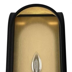 Dukestown 1-Light Natural Iron Wall Sconce with Gold Leaf Detail by Hunter -Hunter Sales natural iron hunter vanity lighting 19729 a0 1000