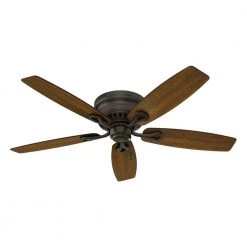 Oakhurst 52 in. LED Indoor Low Profile New Bronze Ceiling Fan with Light Kit by Hunter 21 Oakhurst 52 in. LED Indoor Low Profile New Bronze Ceiling Fan with Light Kit by Hunter -Hunter Sales new bronze hunter ceiling fans with lights 52016 1f 1000