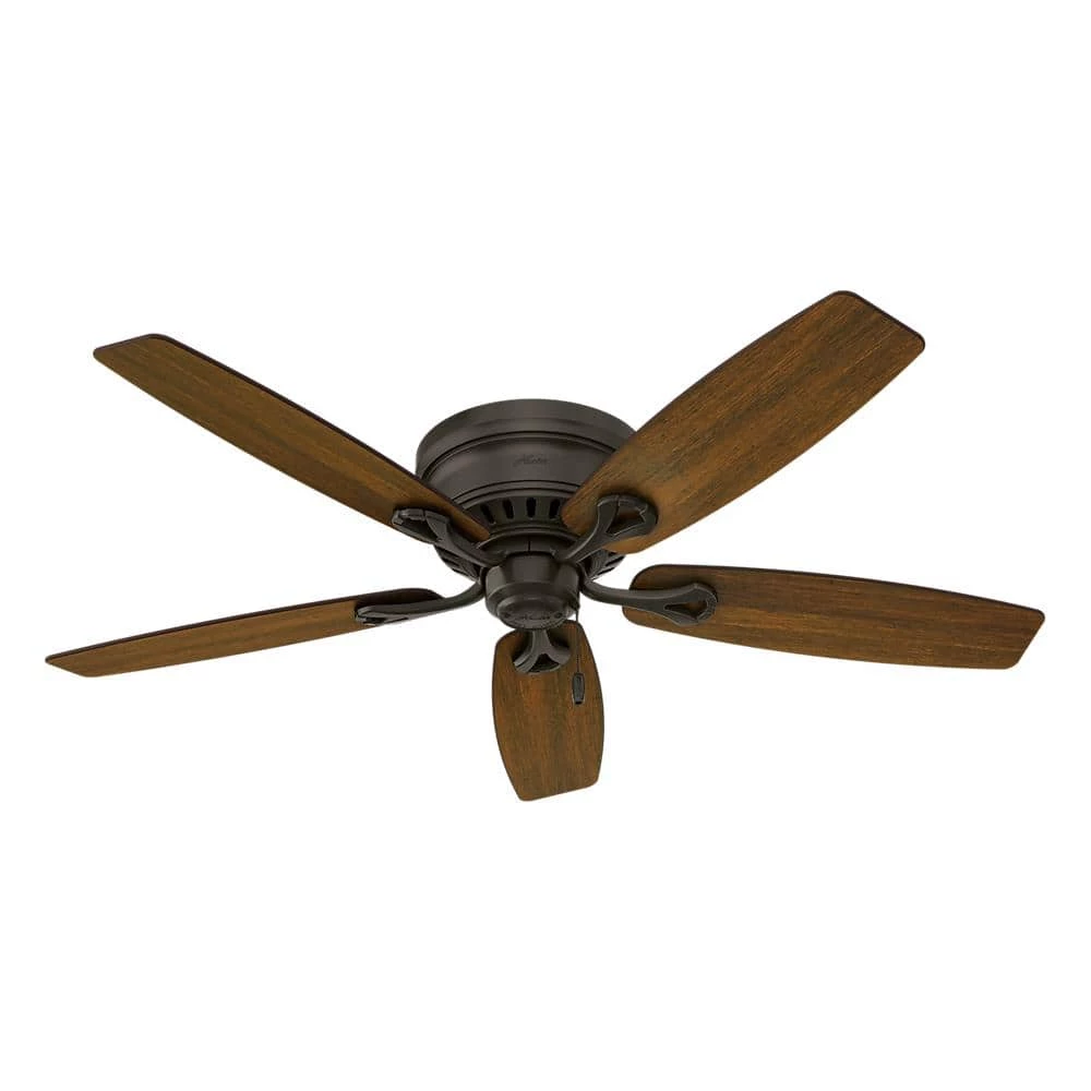 Oakhurst 52 in. LED Indoor Low Profile New Bronze Ceiling Fan with Light Kit by Hunter 11 Oakhurst 52 in. LED Indoor Low Profile New Bronze Ceiling Fan with Light Kit by Hunter - Image 9
