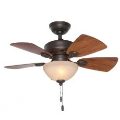 Watson 34 in. Indoor New Bronze Ceiling Fan with Light Kit by Hunter -Hunter Sales new bronze hunter ceiling fans with lights 52090 31 1000