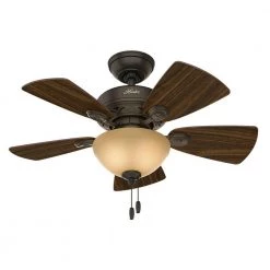 Watson 34 in. Indoor New Bronze Ceiling Fan with Light Kit by Hunter