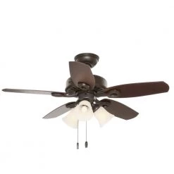 42 in. Indoor New Bronze Builder Small Room Ceiling Fan with Light Kit by Hunter -Hunter Sales new bronze hunter ceiling fans with lights 52107 31 1000