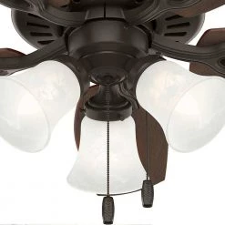 42 in. Indoor New Bronze Builder Small Room Ceiling Fan with Light Kit by Hunter -Hunter Sales new bronze hunter ceiling fans with lights 52107 44 1000