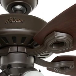 42 in. Indoor New Bronze Builder Small Room Ceiling Fan with Light Kit by Hunter -Hunter Sales new bronze hunter ceiling fans with lights 52107 77 1000