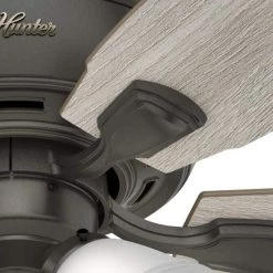 Amberlin 52 in. Indoor New Bronze LED Ceiling Fan with Light Kit by Hunter -Hunter Sales new bronze hunter ceiling fans with lights 53215 44 1000